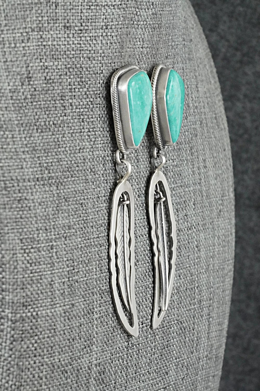 Turquoise & Sterling Silver Earrings - Darrin Livingston