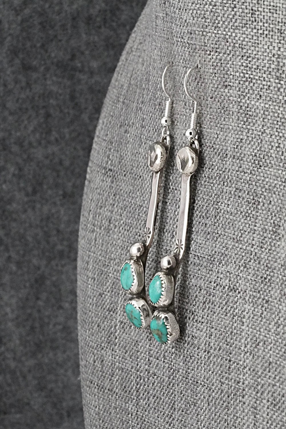 Turquoise & Sterling Silver Earrings - Priscilla Reeder