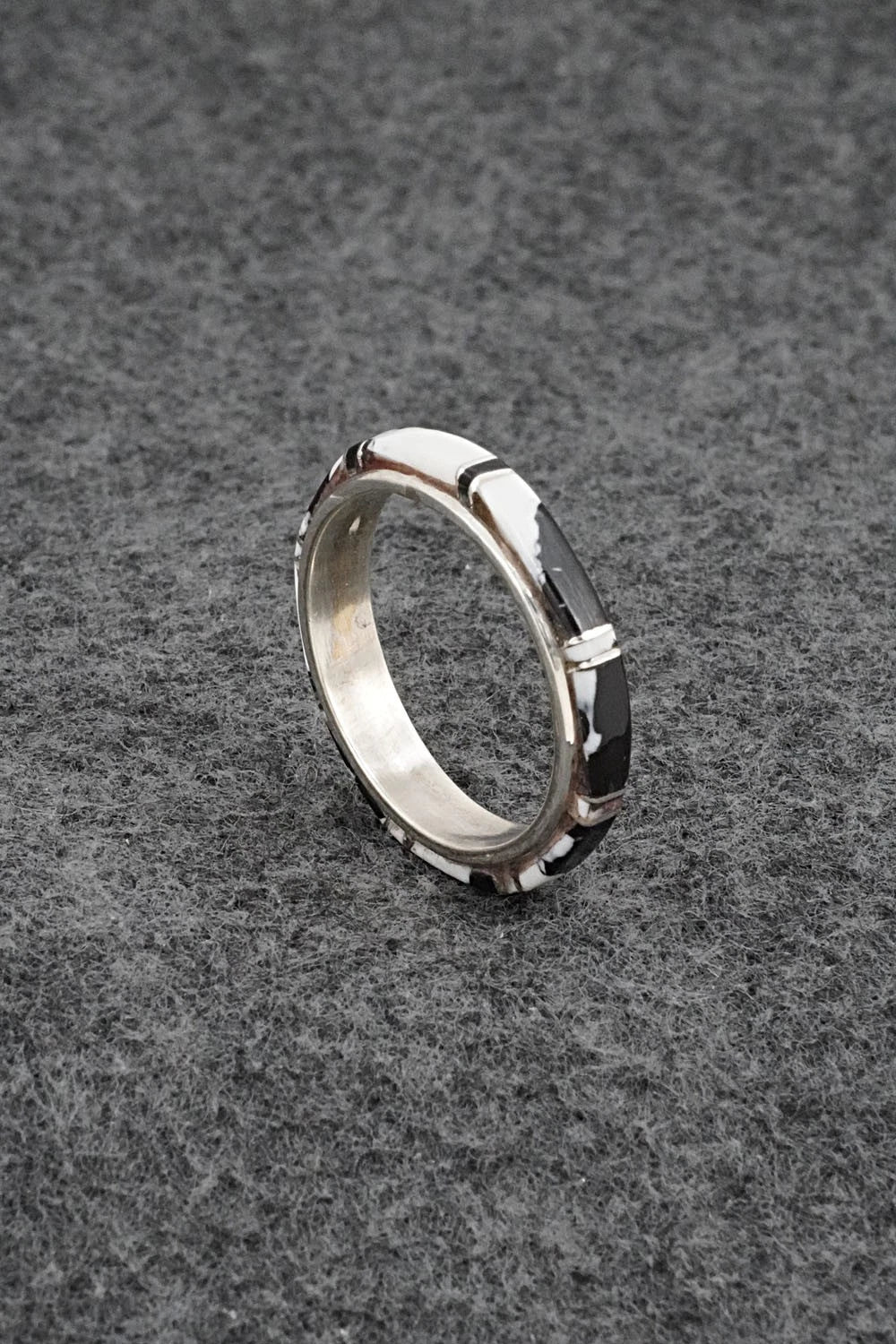 White Buffalo & Sterling Silver Ring - Terrance Panteah - Size 12.5