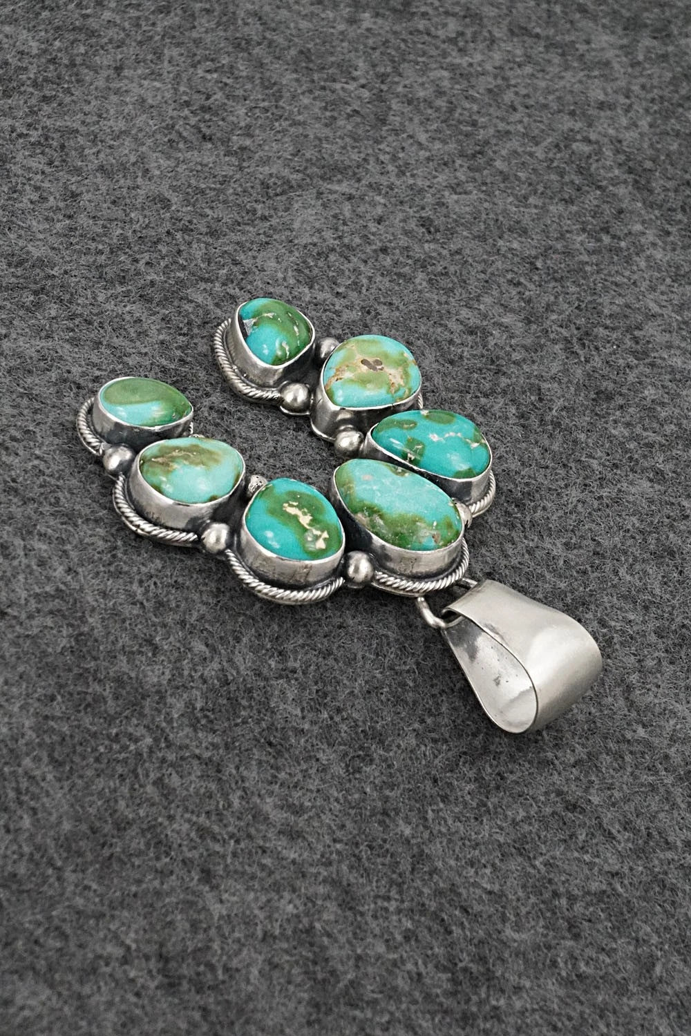 Turquoise & Sterling Silver Pendant - Paul Livingston