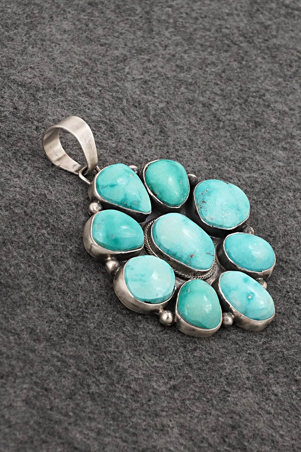 Turquoise & Sterling Silver Pendant - Bobby Johnson
