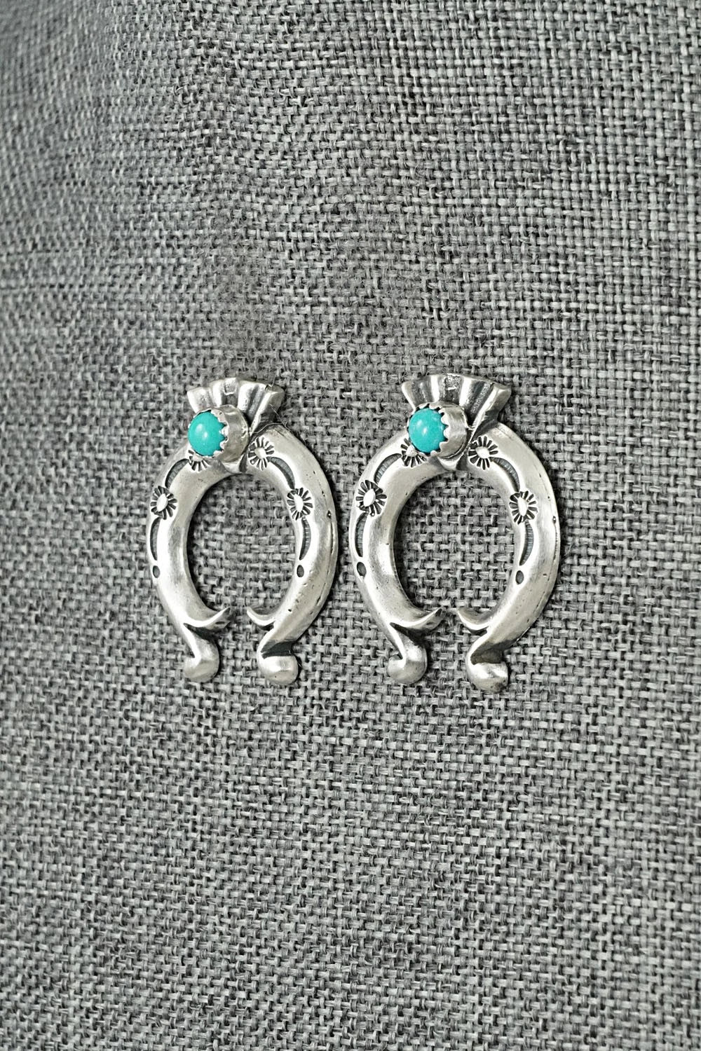 Turquoise & Sterling Silver Earrings - Adrienne Gordon