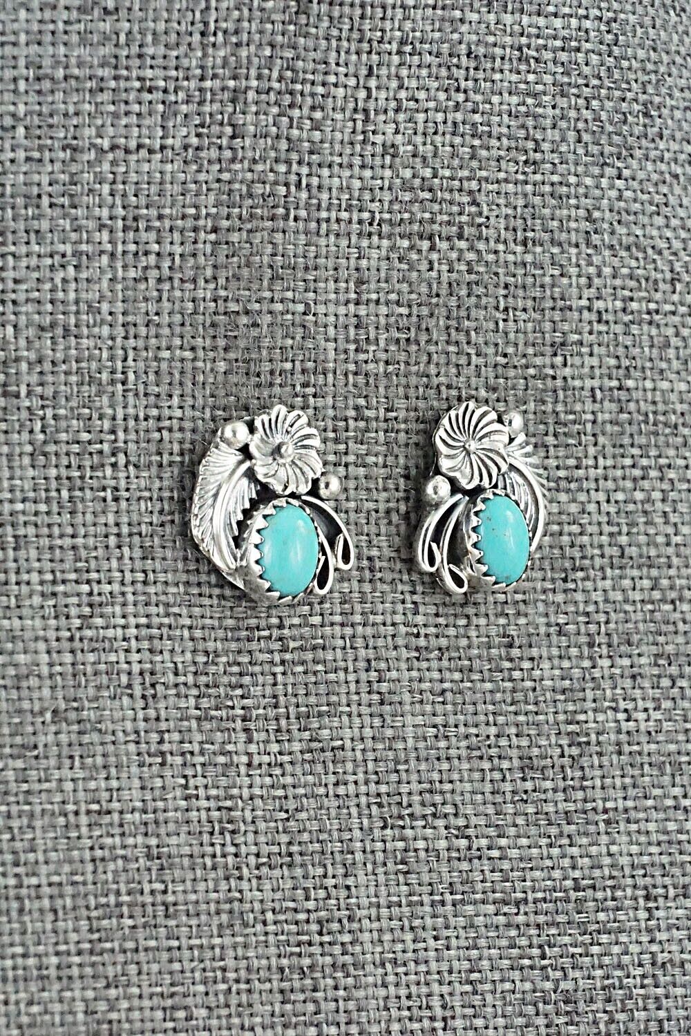 Turquoise & Sterling Silver Earrings - Rita Largo