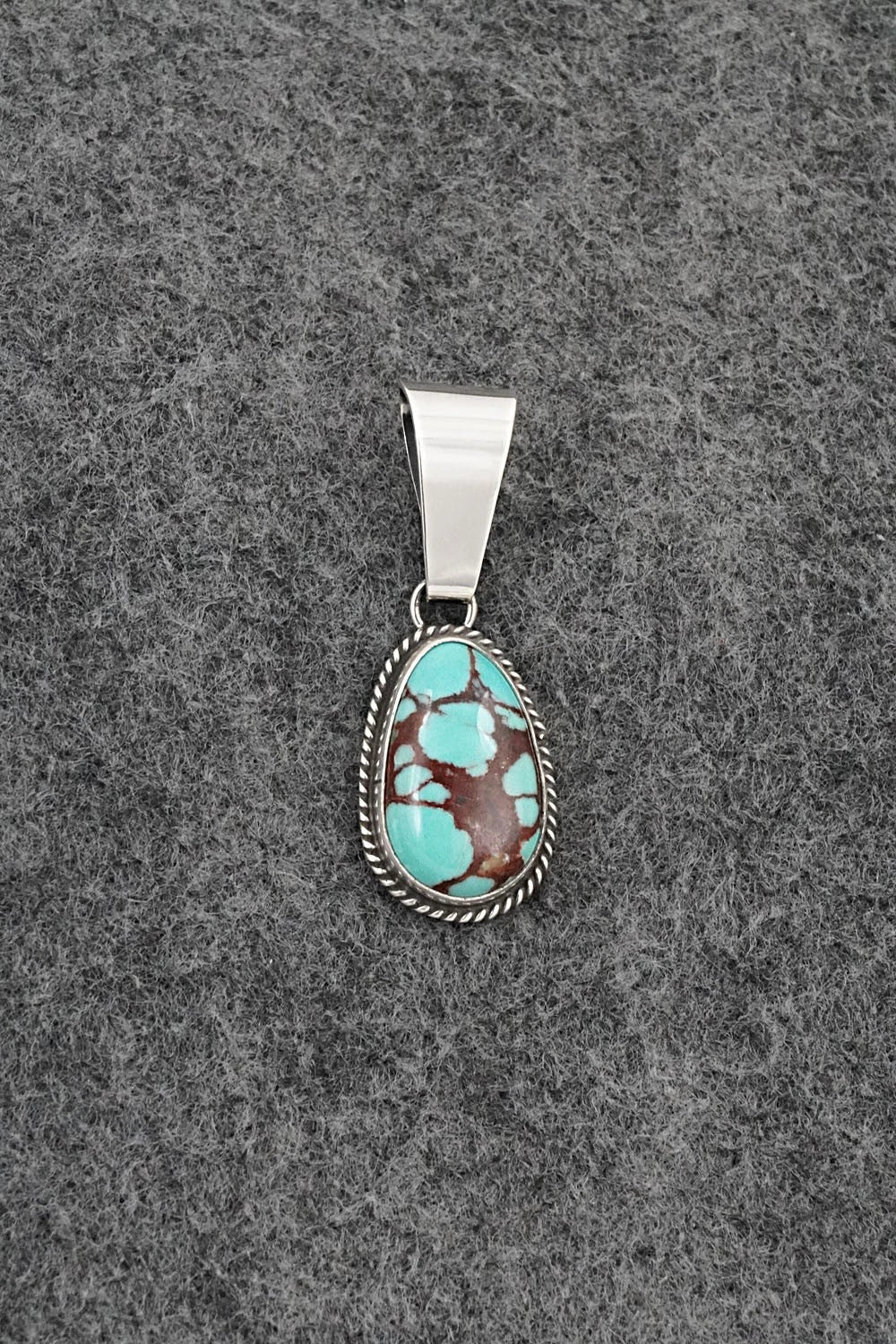 Turquoise & Sterling Silver Pendant - Eugene Gruber