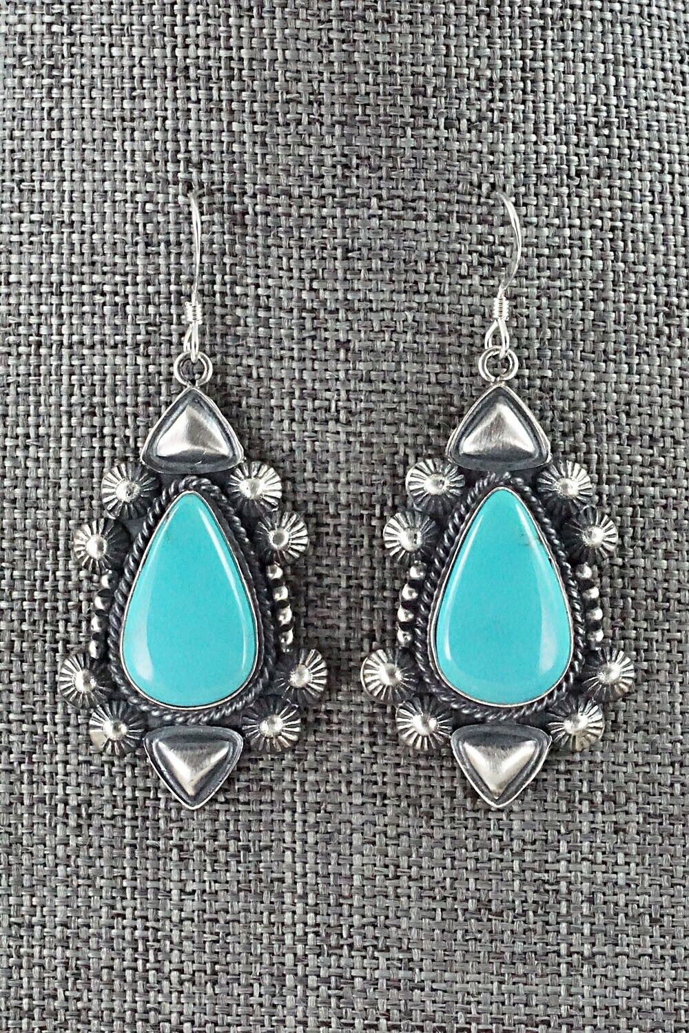 Turquoise & Sterling Silver Necklace and Earrings Set - Derrick Gordon