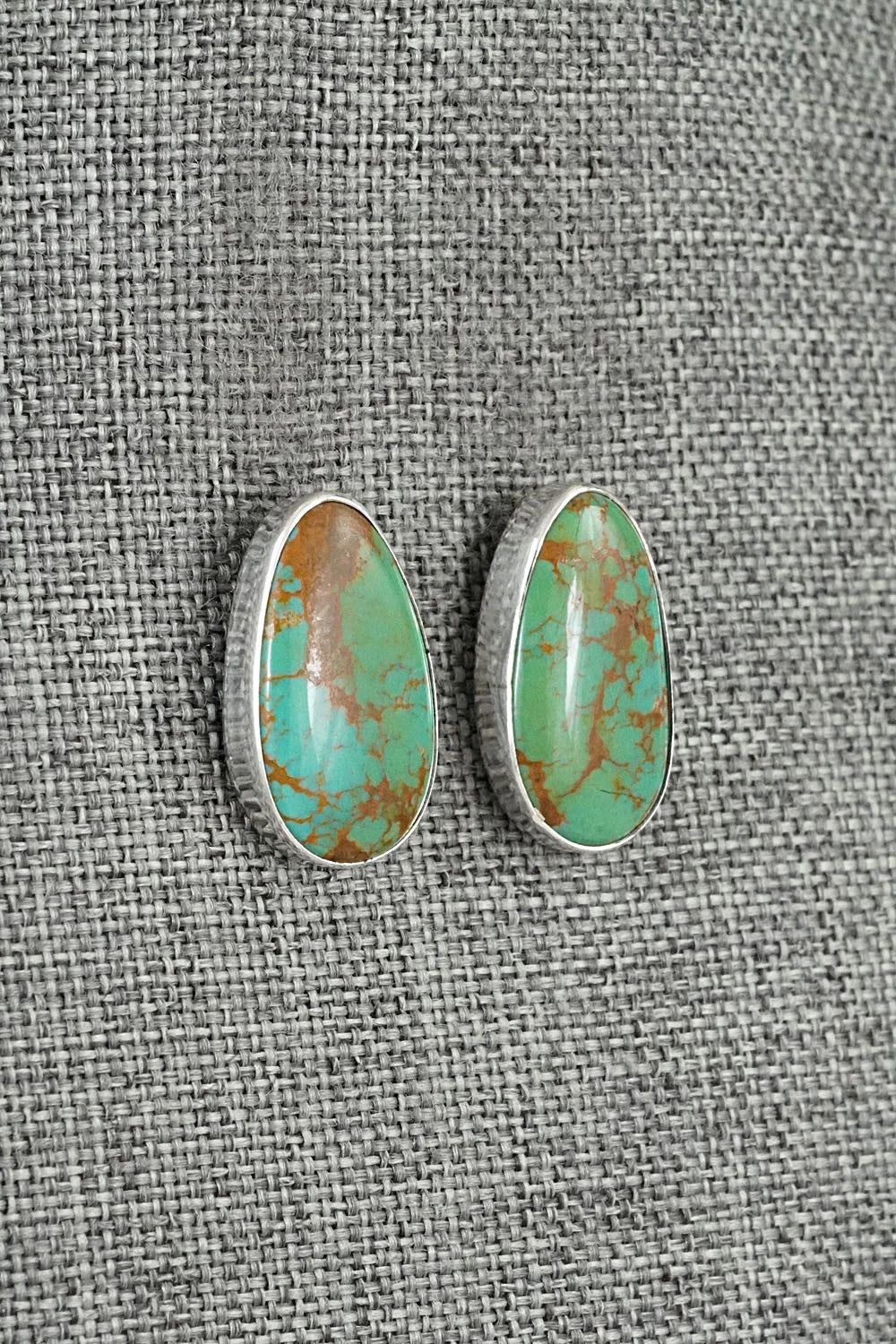 Turquoise & Sterling Silver Earrings - Eugene Gruber