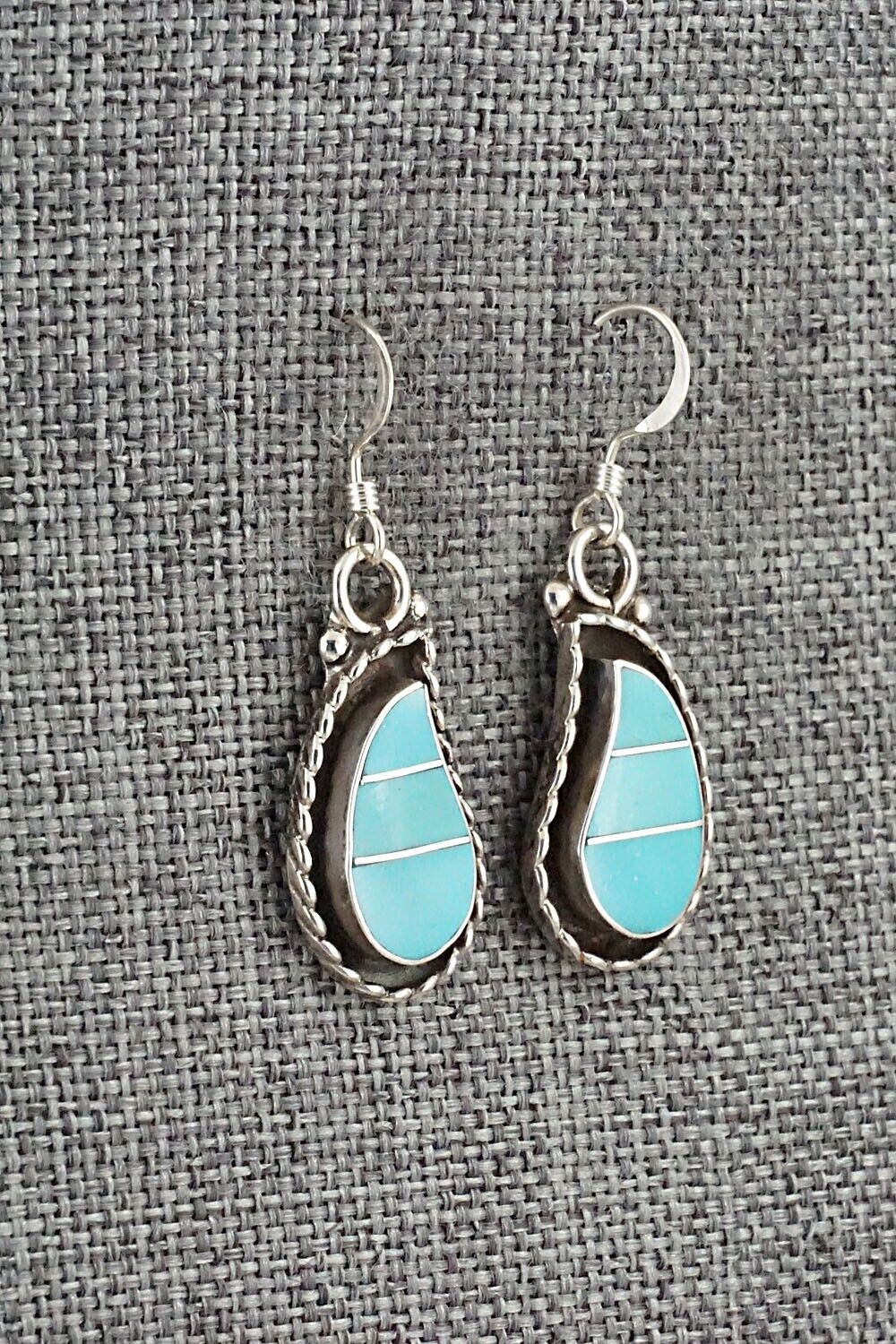 Turquoise & Sterling Silver Earrings - Faye Lowsayatee