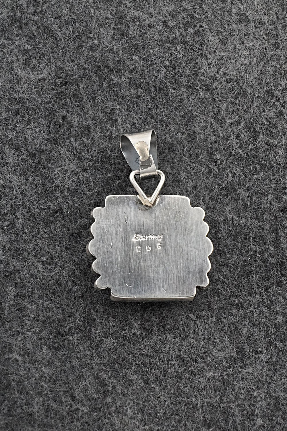 Turquoise & Sterling Silver Pendant - Eugene Gruber