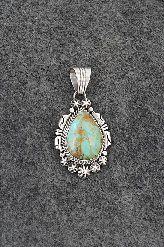 Turquoise & Sterling Silver Pendant - Marita Benally