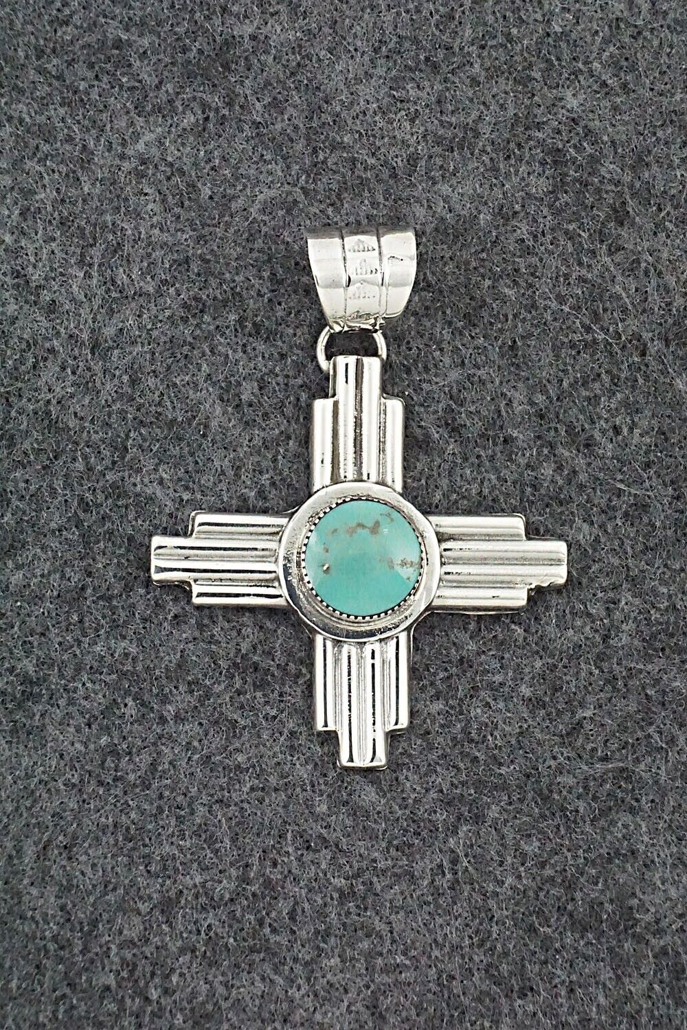 Turquoise & Sterling Silver Pendant - Ryntanna Yazzie