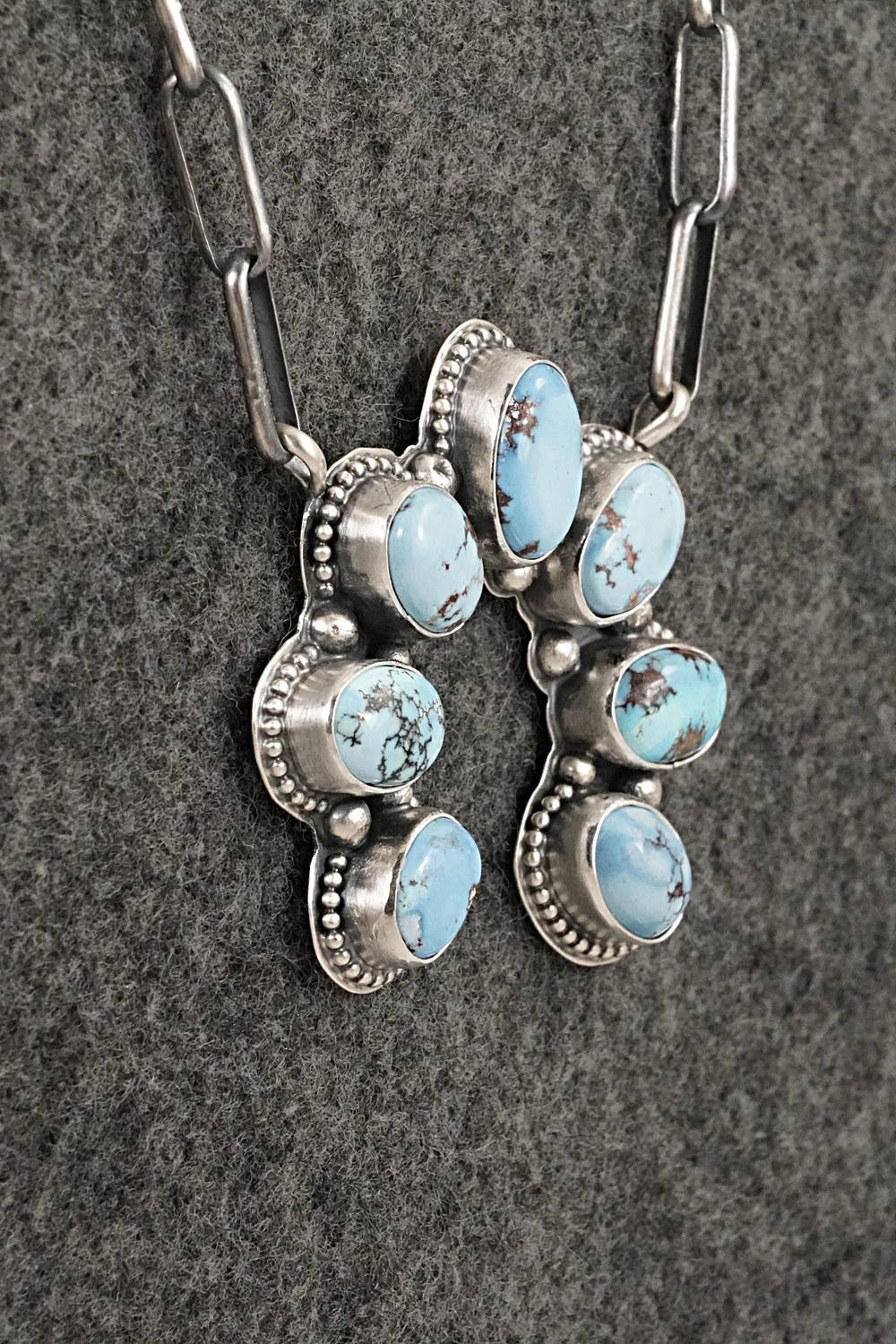 Turquoise & Sterling Silver Necklace - Darrin Livingston