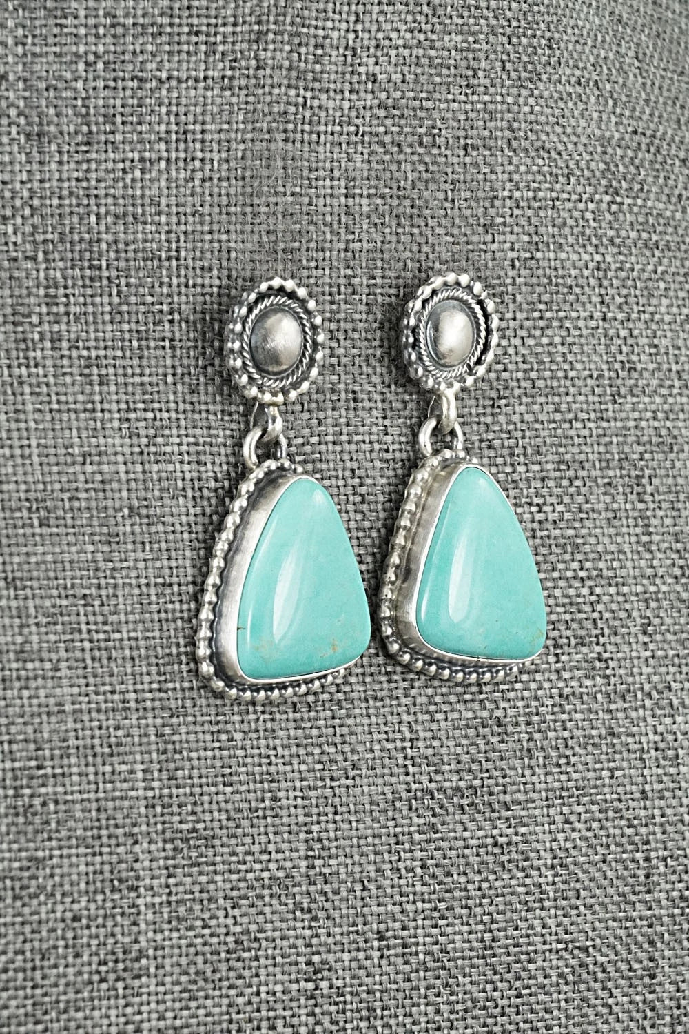 Turquoise & Sterling Silver Earrings - Darrin Livingston