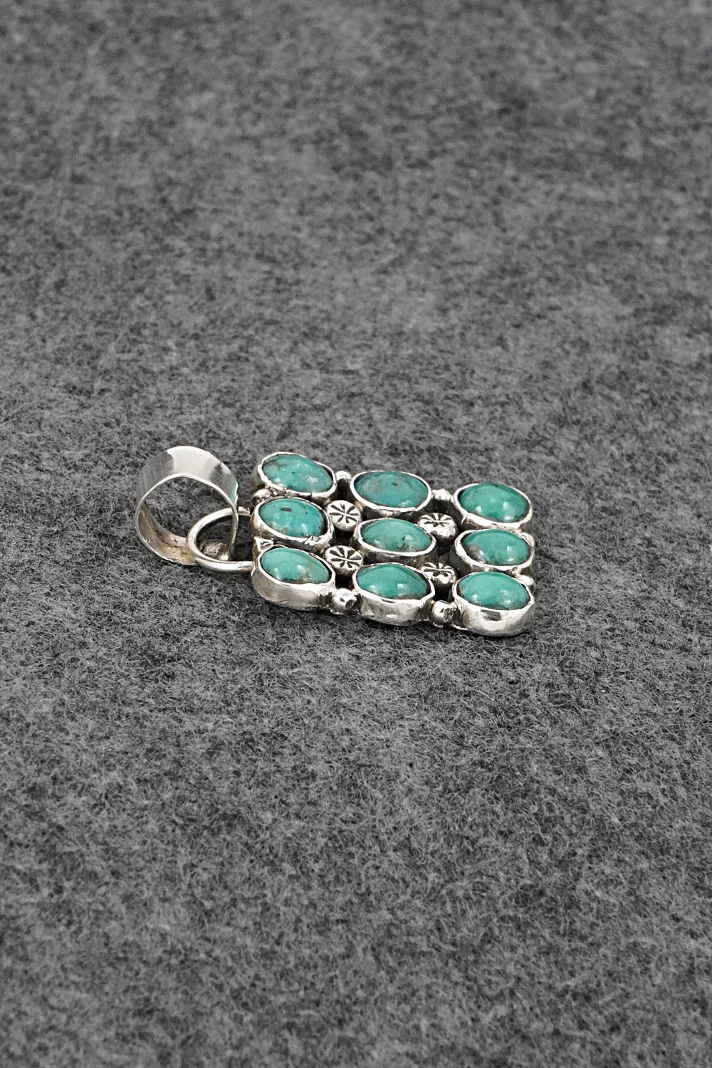 Turquoise & Sterling Silver Pendant - Priscilla Reeder