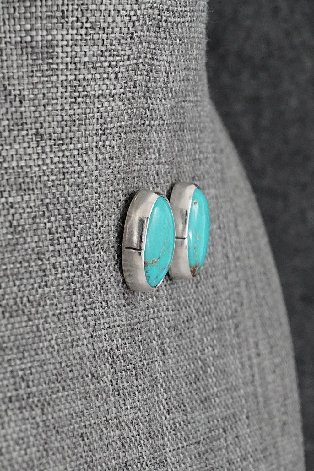 Turquoise & Sterling Silver Earrings - Rosemary Saunders