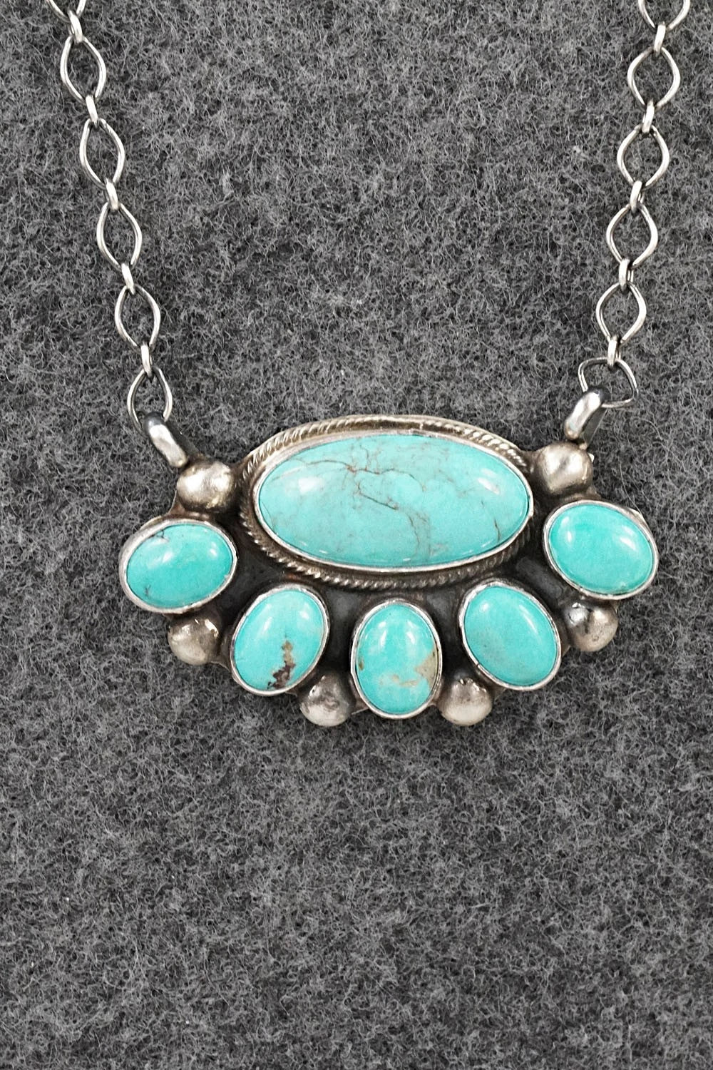 Turquoise & Sterling Silver Necklace - Kathleen Livingston