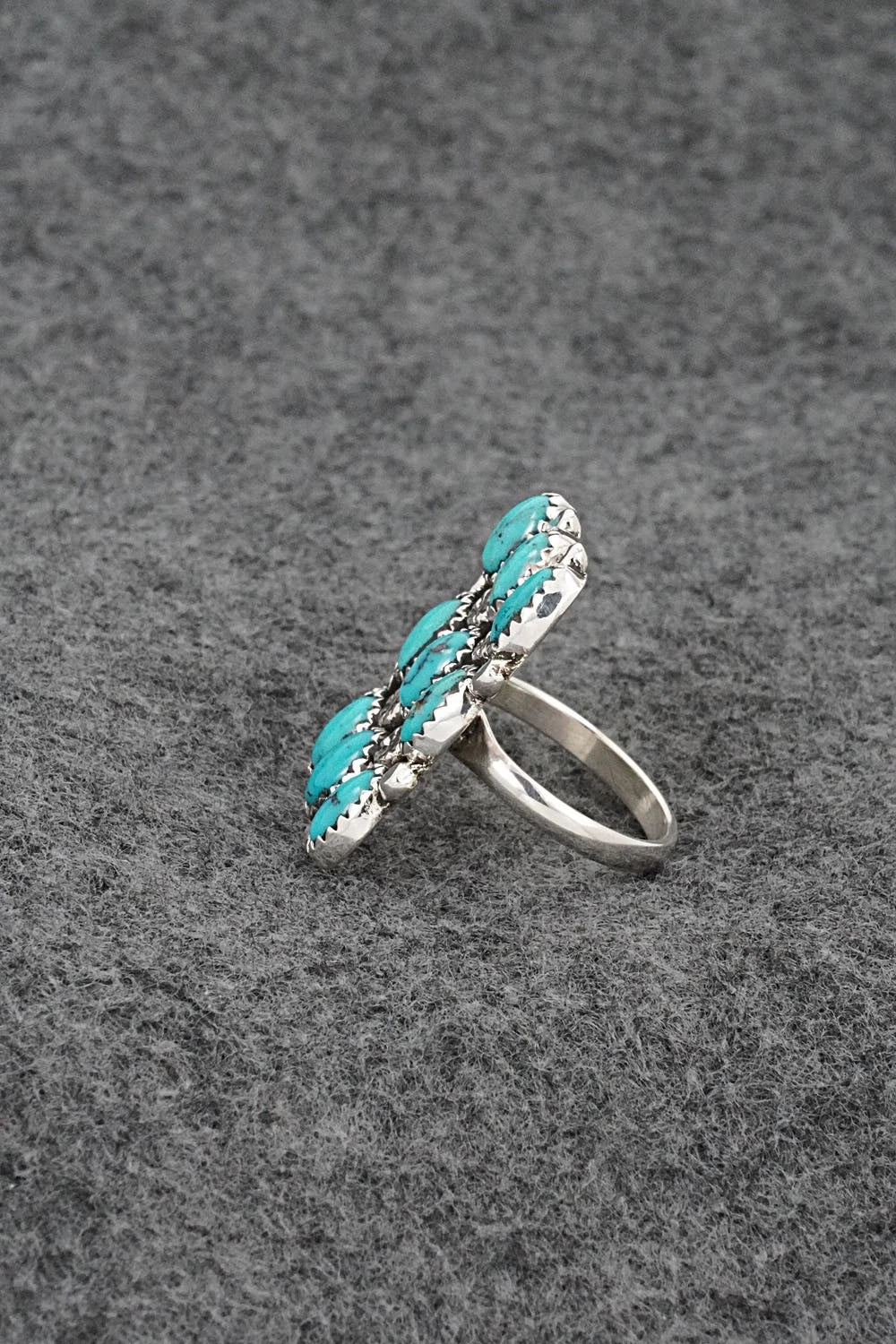 Turquoise & Sterling Silver Ring - Priscilla Reeder - Size 7