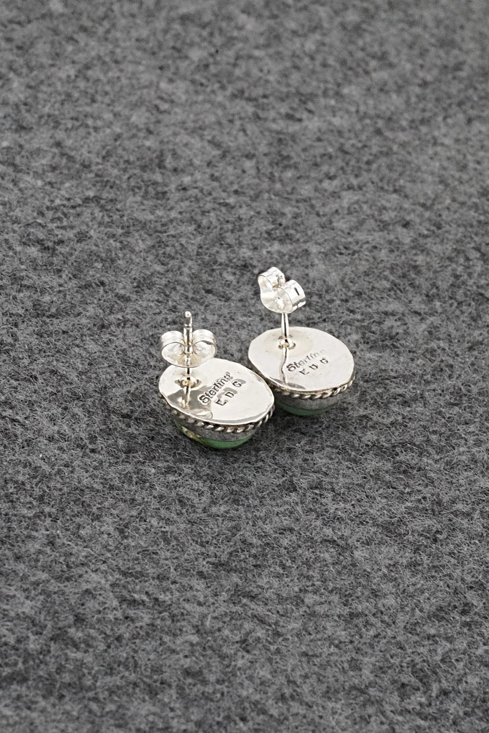 Turquoise & Sterling Silver Earrings - Eugene Gruber