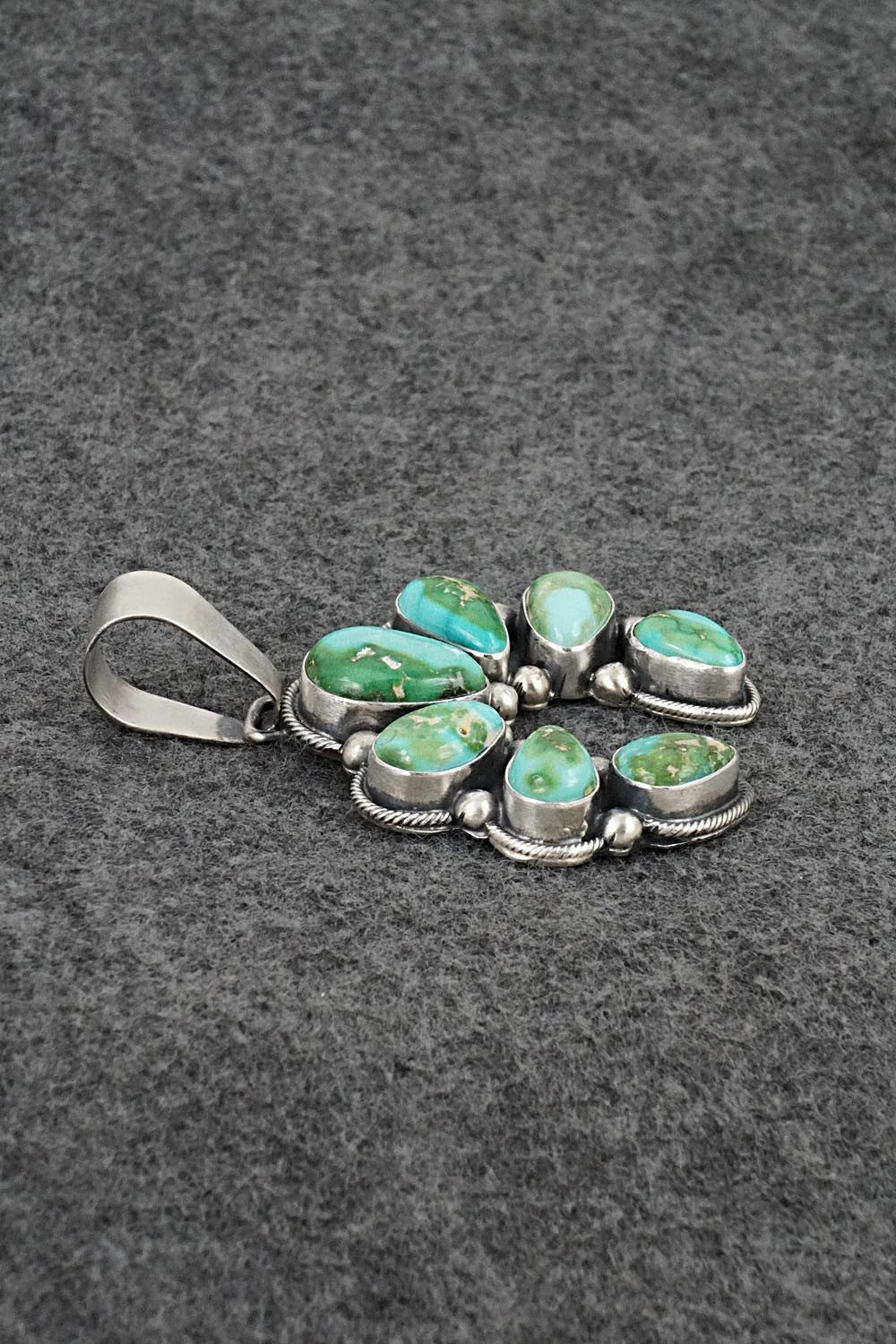 Turquoise & Sterling Silver Pendant - Paul Livingston
