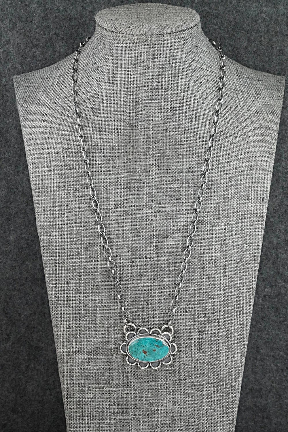 Turquoise & Sterling Silver Necklace - Bobby Johnson