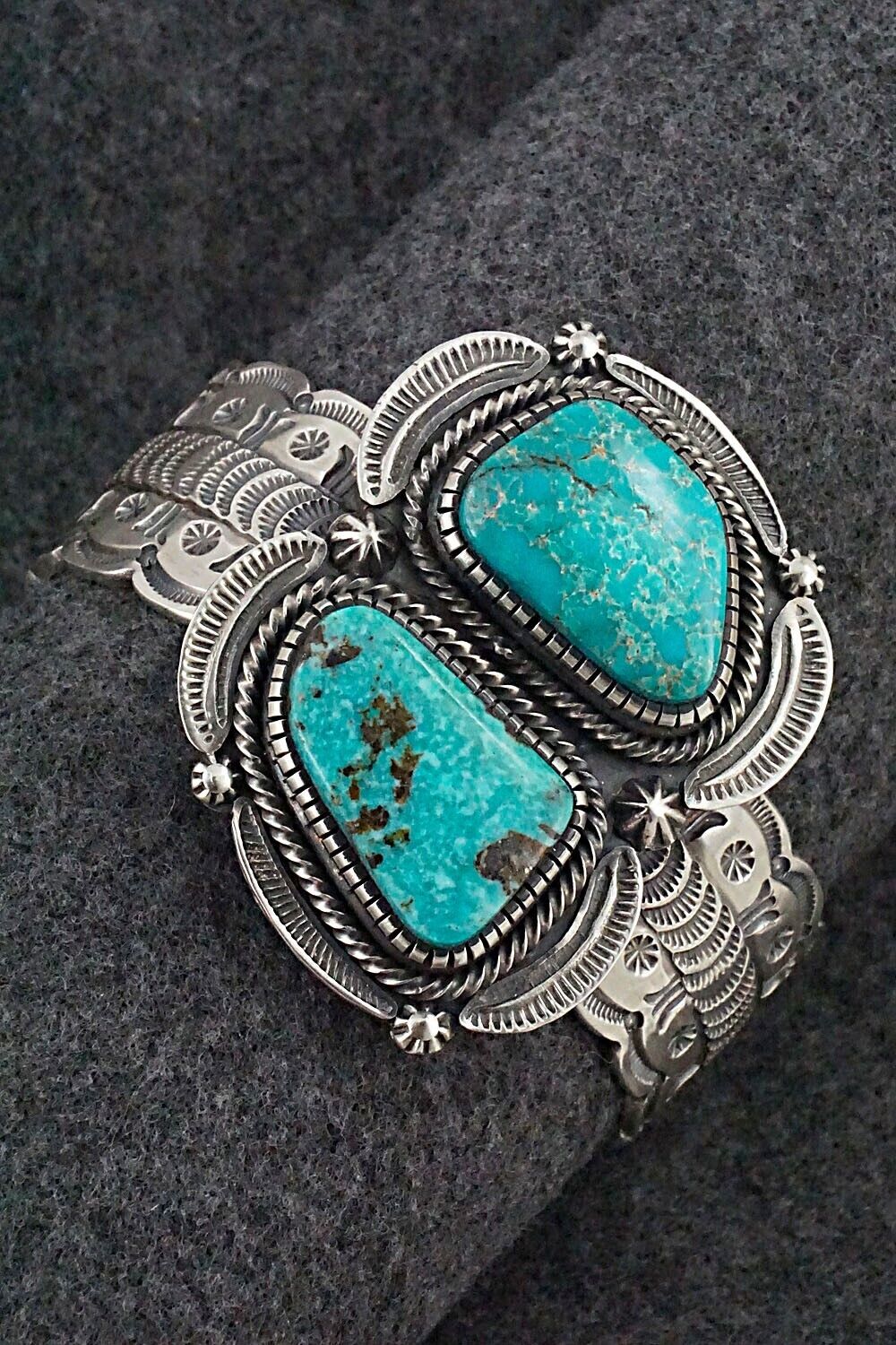 Turquoise & Sterling Silver Bracelet - Hank Vandever