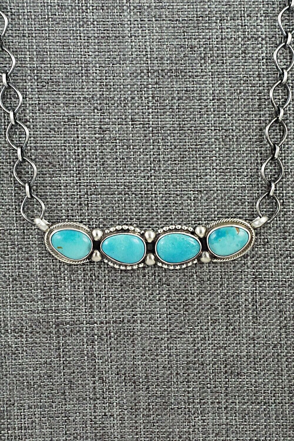 Turquoise & Sterling Silver Necklace - Kathleen Livingston