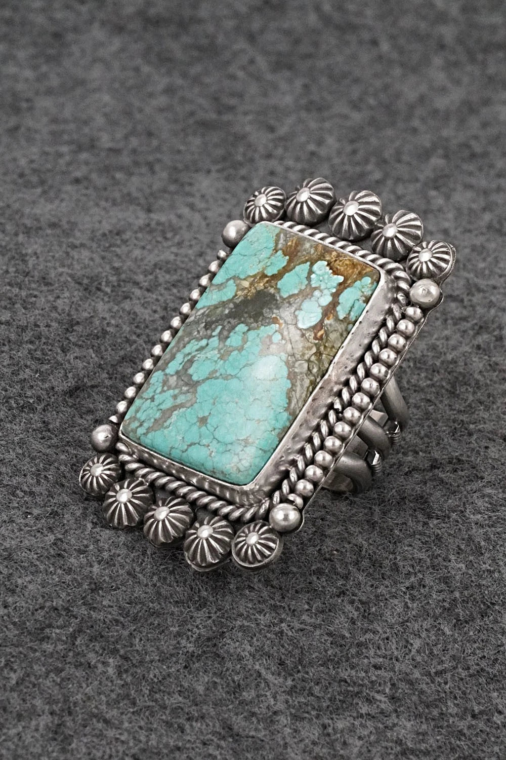 Turquoise & Sterling Silver Ring - Michael Calladitto - Size 7.5