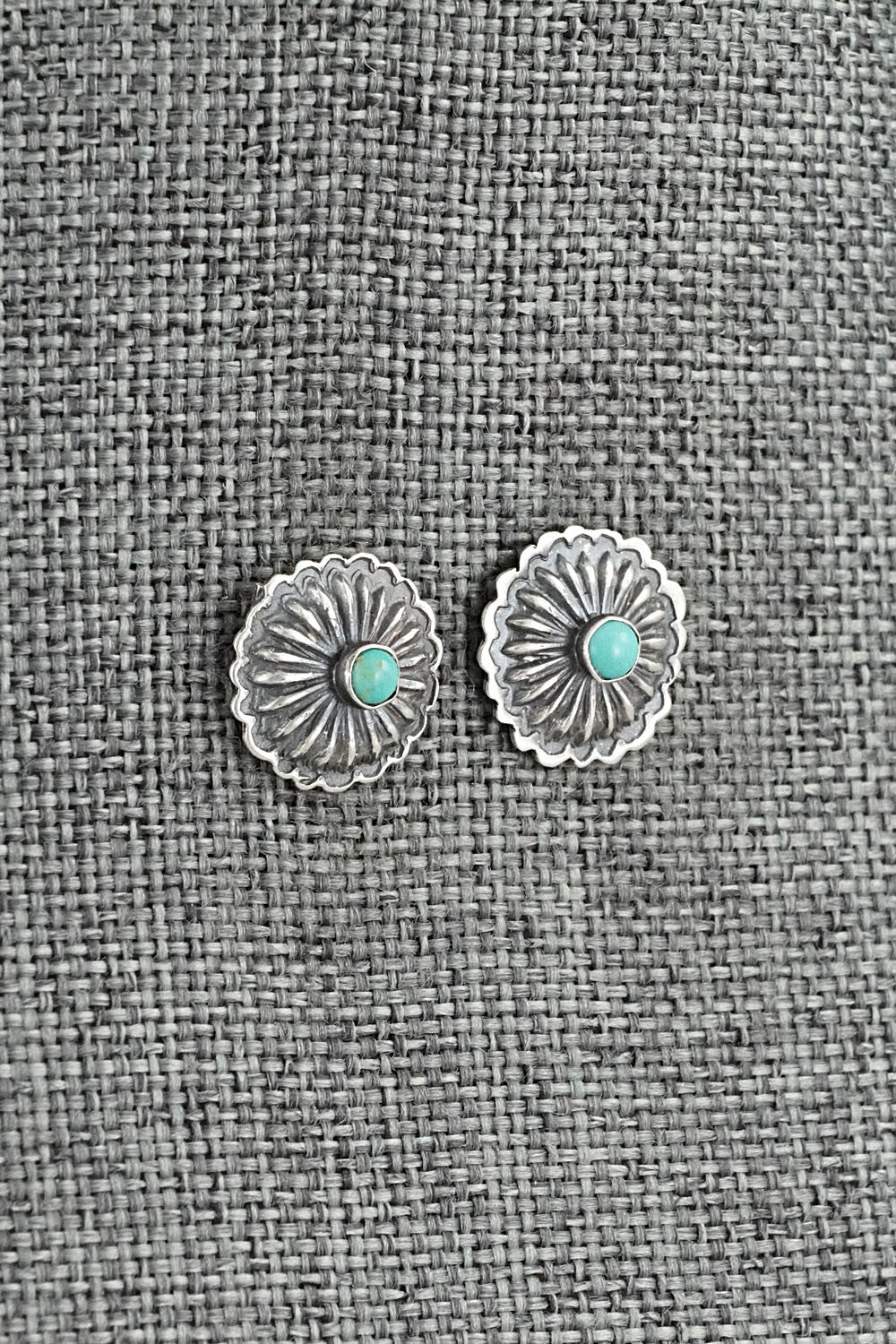 Turquoise & Sterling Silver Earrings - Terry Charlie