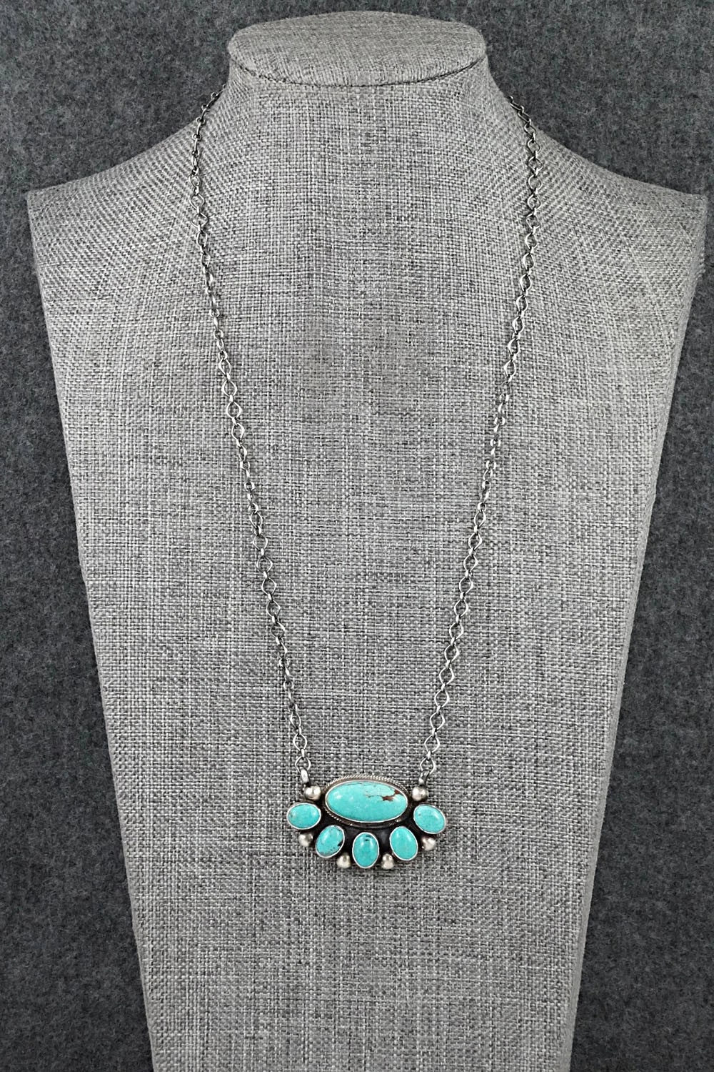 Turquoise & Sterling Silver Necklace - Kathleen Livingston