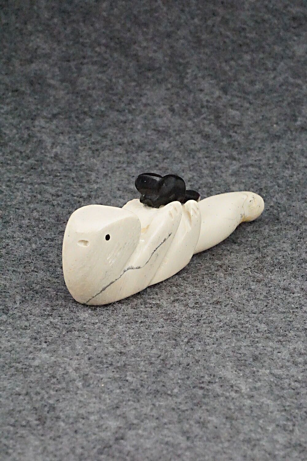 Otter with Pup Zuni Fetish Carving - Justin Red Elk