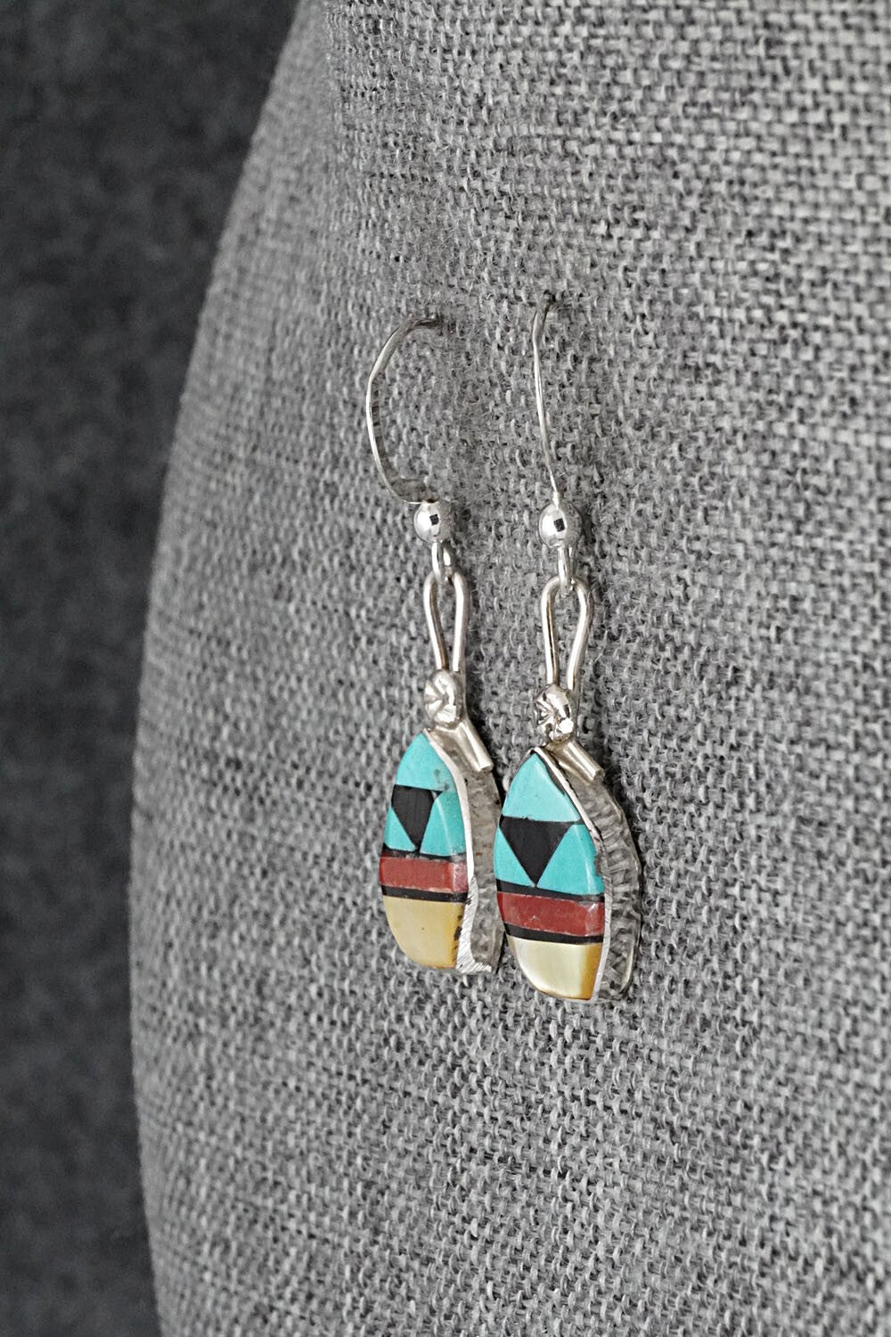 Multi-Stone Inlay & Sterling Silver Earrings - Ola Eriacho