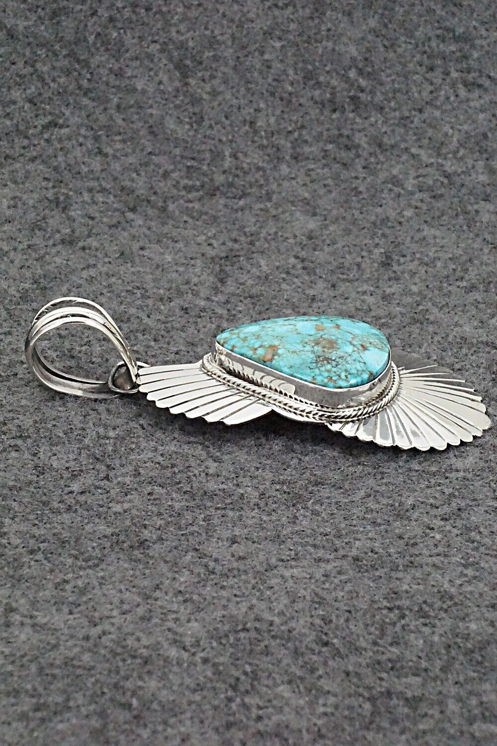 Turquoise & Sterling Silver Pendant - Randy Billy