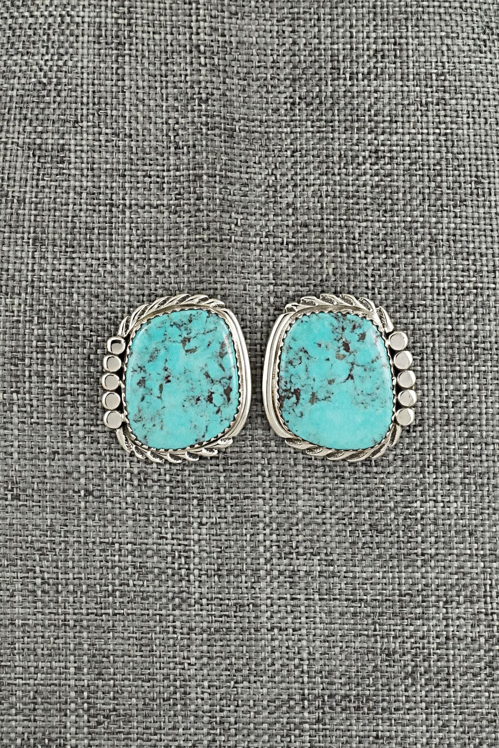 Turquoise and Sterling Silver Earrings - Delores Cadman