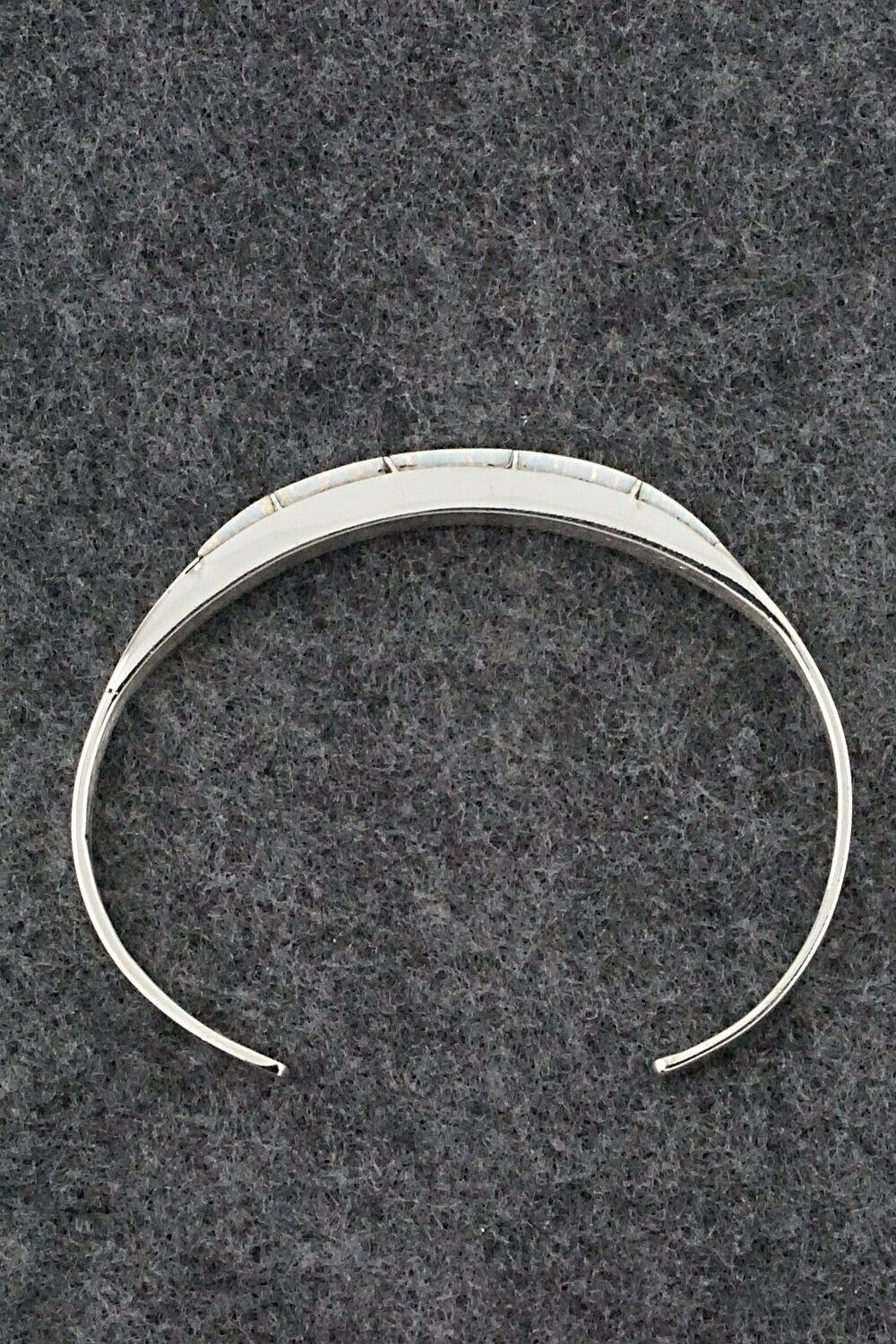 Opalite & Sterling Silver Inlay Bracelet - Phyllis Albert