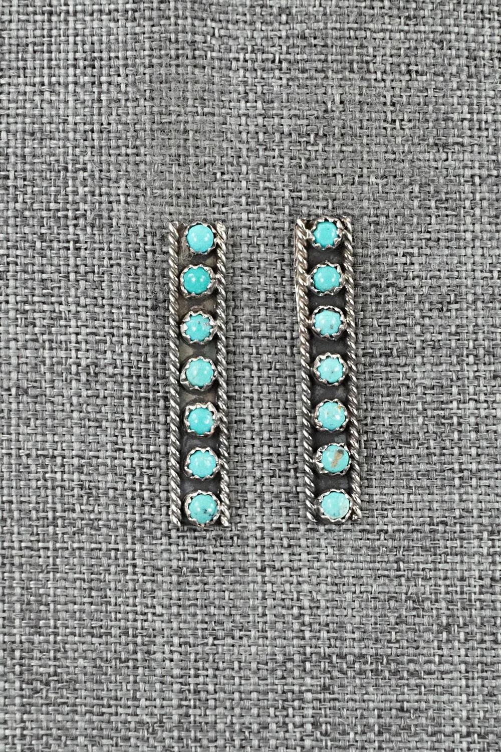 Turquoise & Sterling Silver Earrings - Dominic Duboise