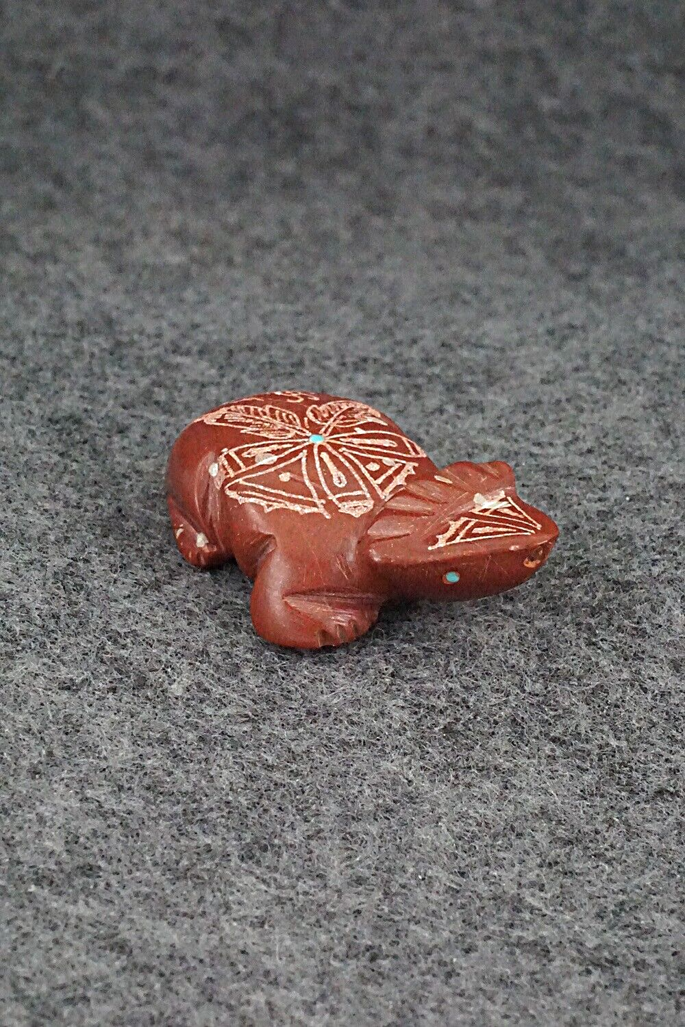 Horned Toad Zuni Fetish Carving - Adrian Cachini