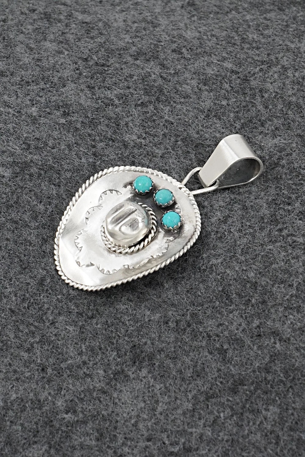 Turquoise & Sterling Silver Pendant - Davey Morgan
