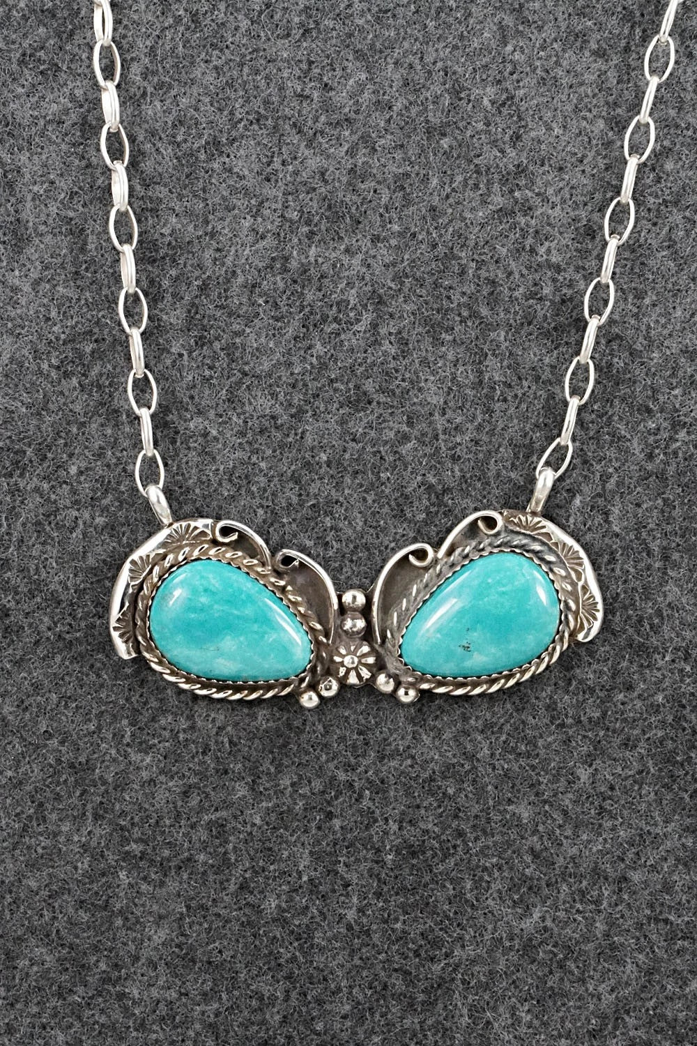 Turquoise & Sterling Silver Necklace - Phil Nez