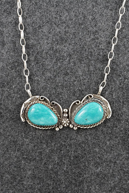 Turquoise & Sterling Silver Necklace - Phil Nez
