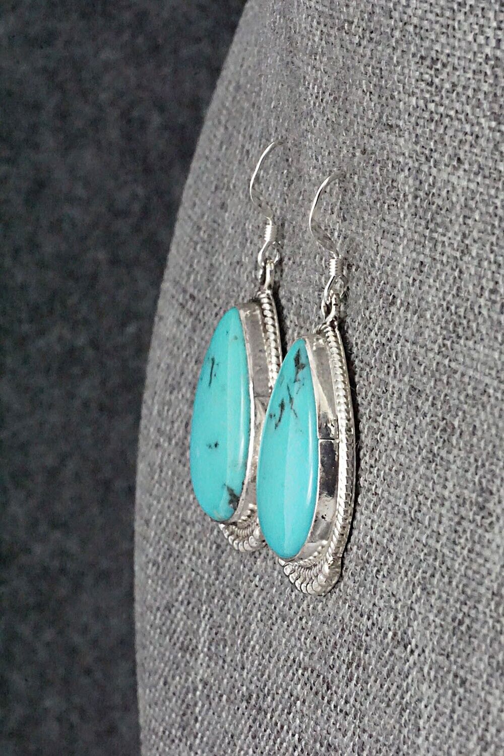 Turquoise & Sterling Silver Earrings - Verley Betone