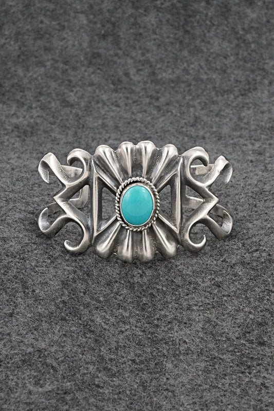 Turquoise & Sterling Silver Bracelet - Eugene Gruber