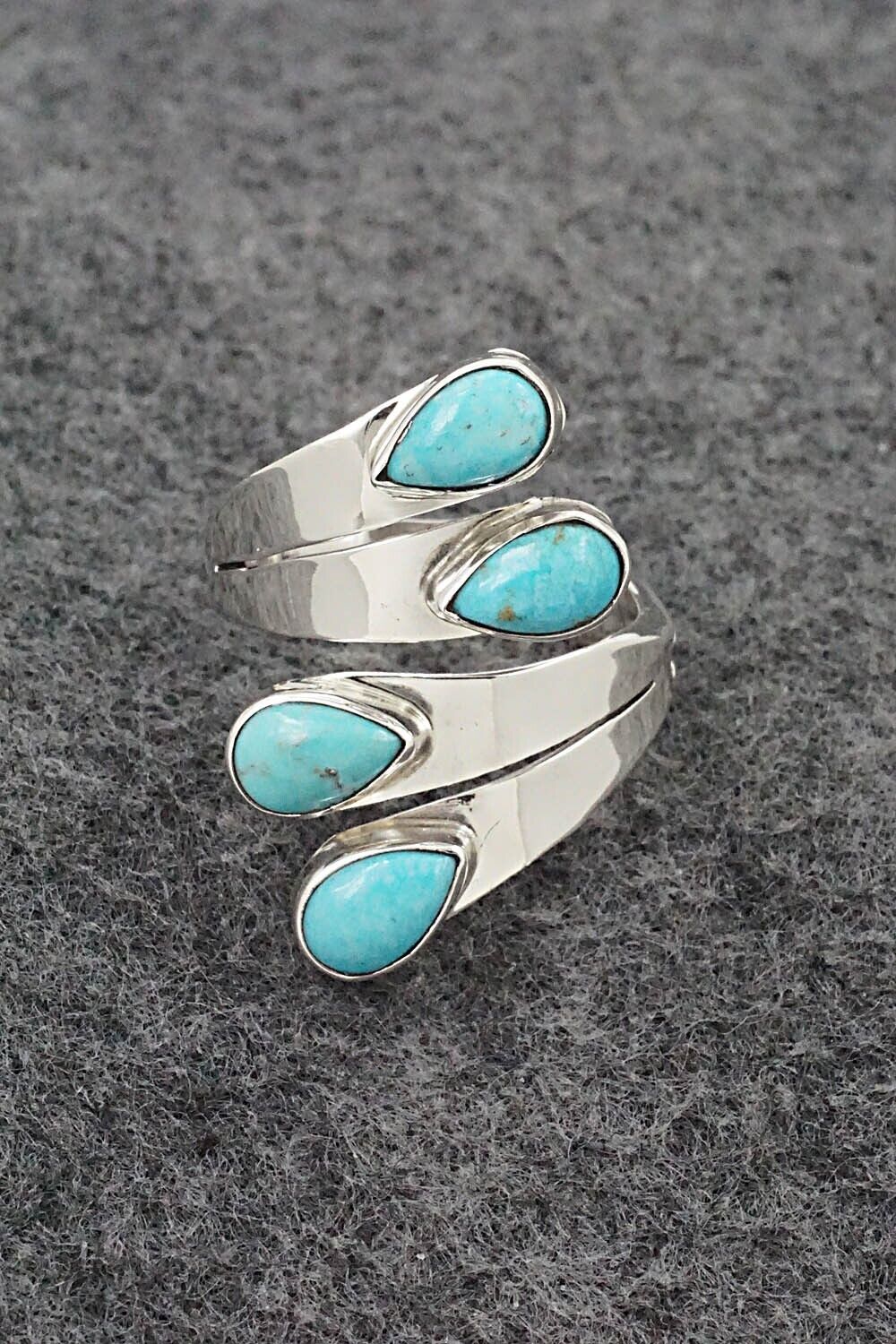 Turquoise & Sterling Silver Ring - Thomas Yazzie - Size 8