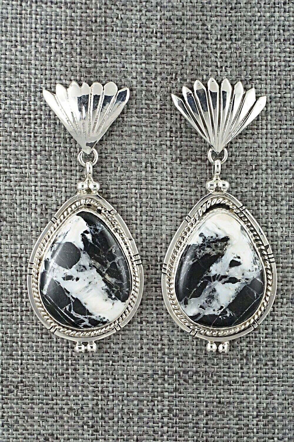 White Buffalo & Sterling Silver Earrings - Annie Spencer