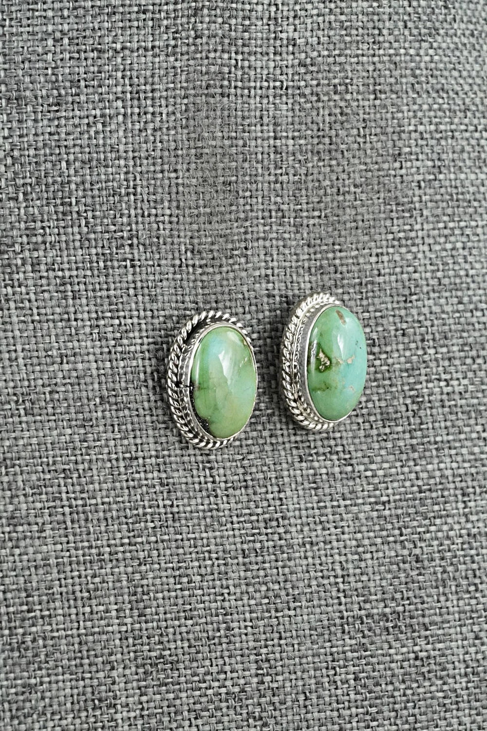 Turquoise & Sterling Silver Earrings - Eugene Gruber