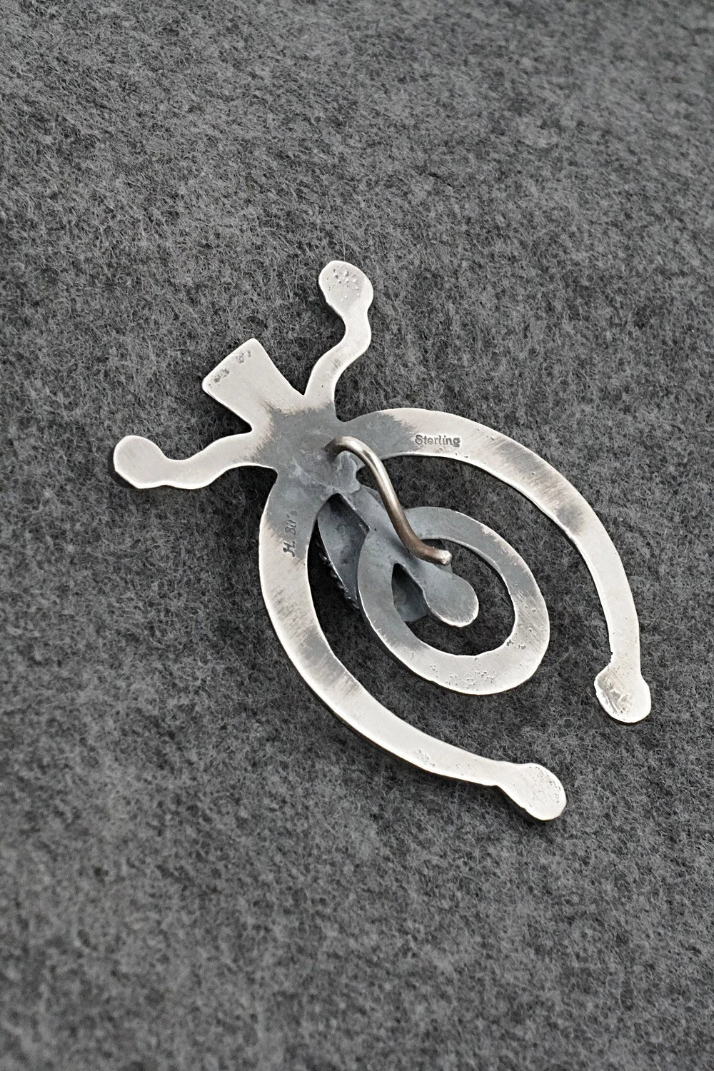 Turquoise & Sterling Silver Naja Pendant - Harrison Bitsue