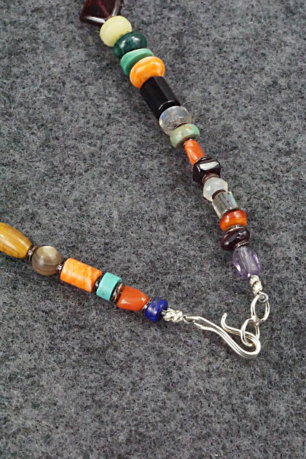 Multi Stone and Sterling Silver Necklace - Marcella Teller