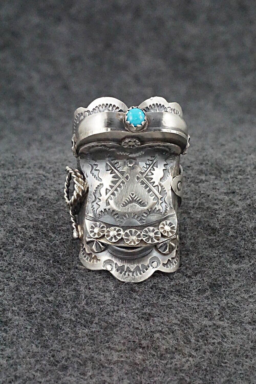 Turquoise & Sterling Silver Ring - Tim Yazzie - Size 8