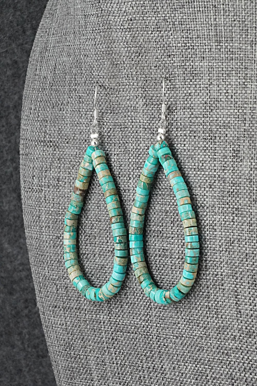 Turquoise & Sterling Silver Earrings - Doreen Jake