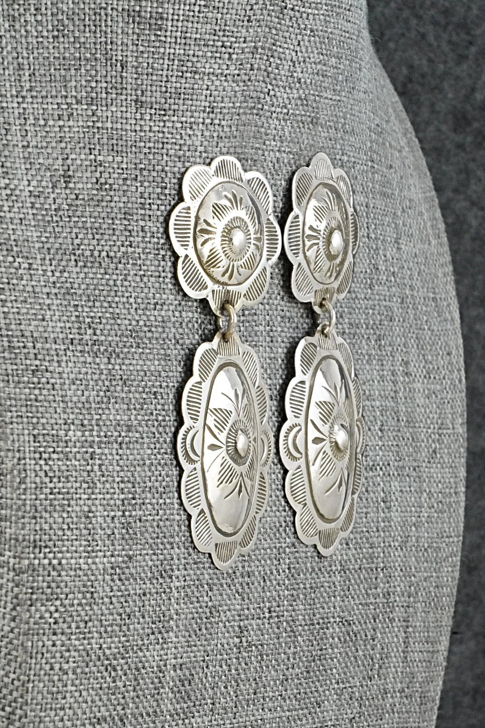 Sterling Silver Earrings - Bertha Begay