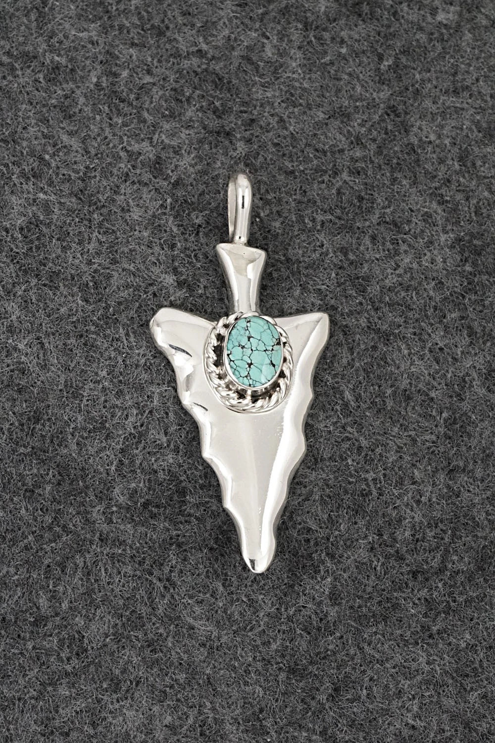 Turquoise & Sterling Silver Pendant - Joseph Martinez
