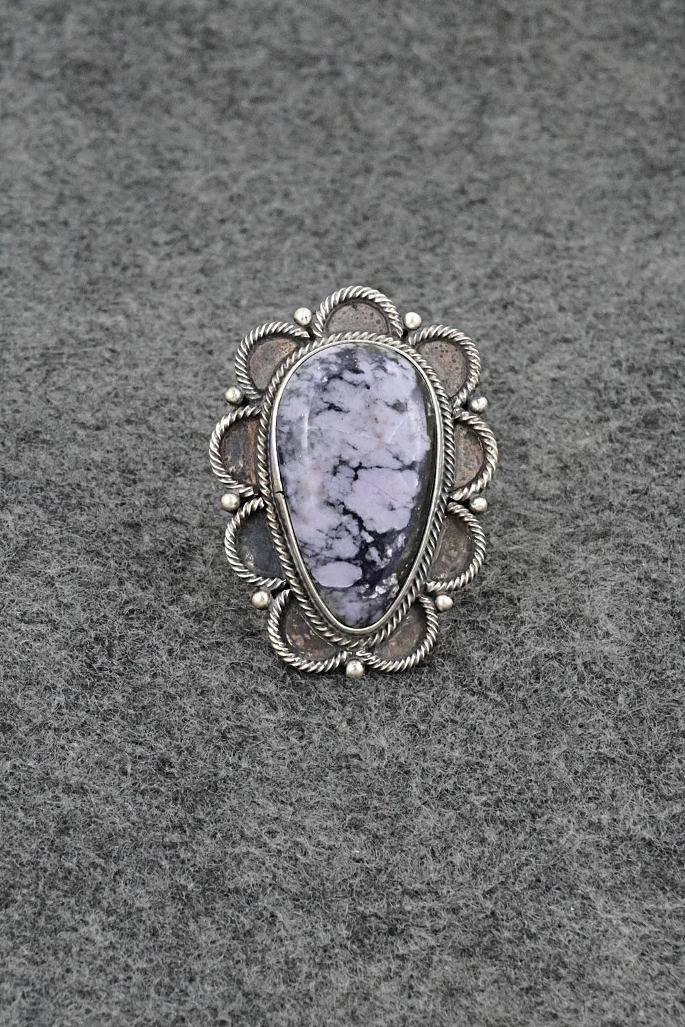 Morado & Sterling Silver Ring - Darrin Livingston - Size 7.5